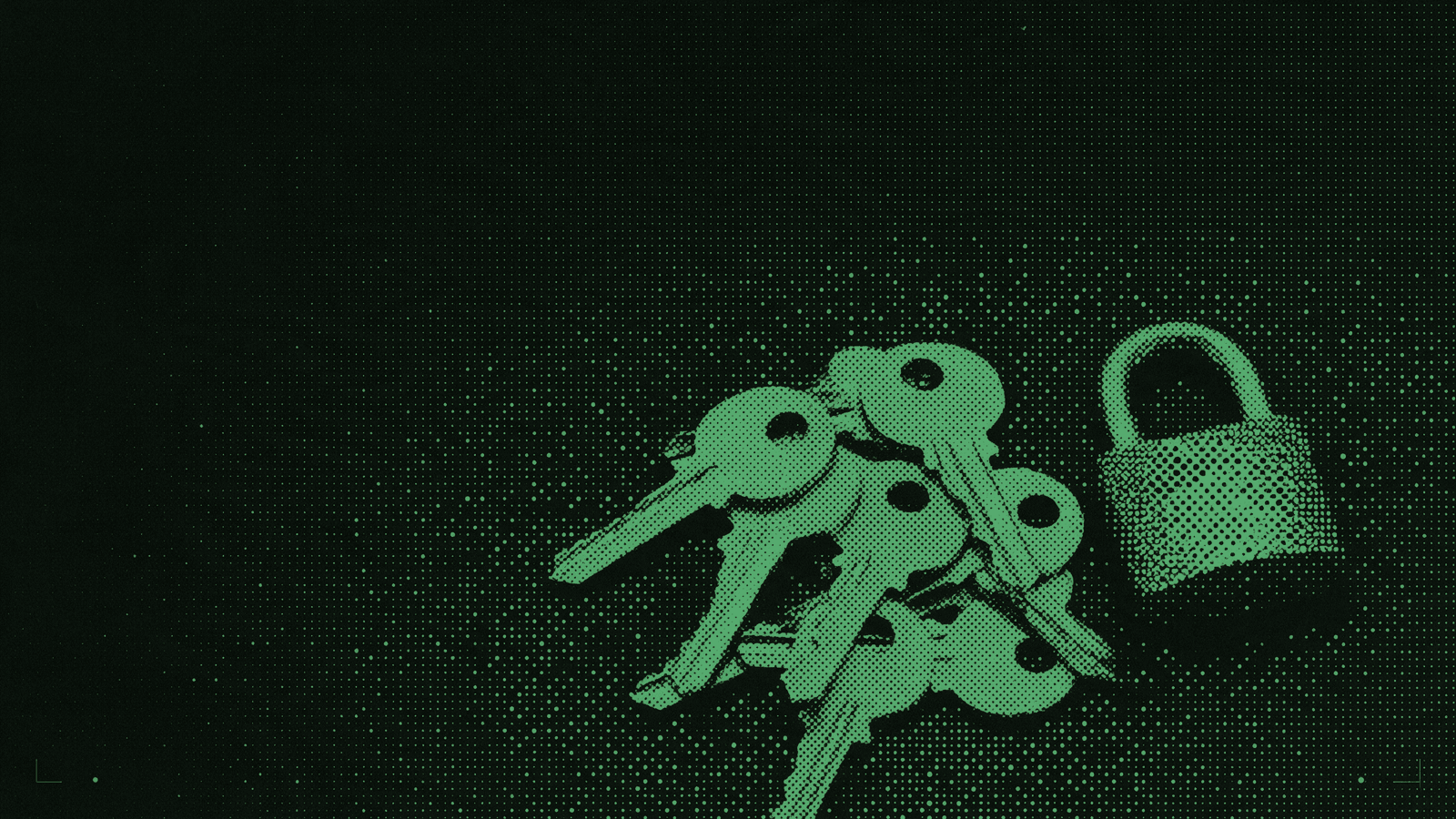 A pile of identical uncut key blanks beside a single lock