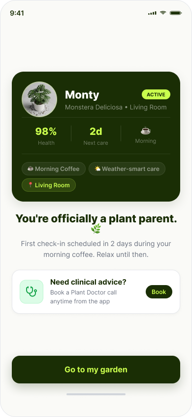 Plant & Botanical Shop — onboarding — 12 Welcome Complete