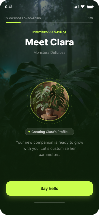 Plant & Botanical Shop — onboarding — 04 Meet Your Companion