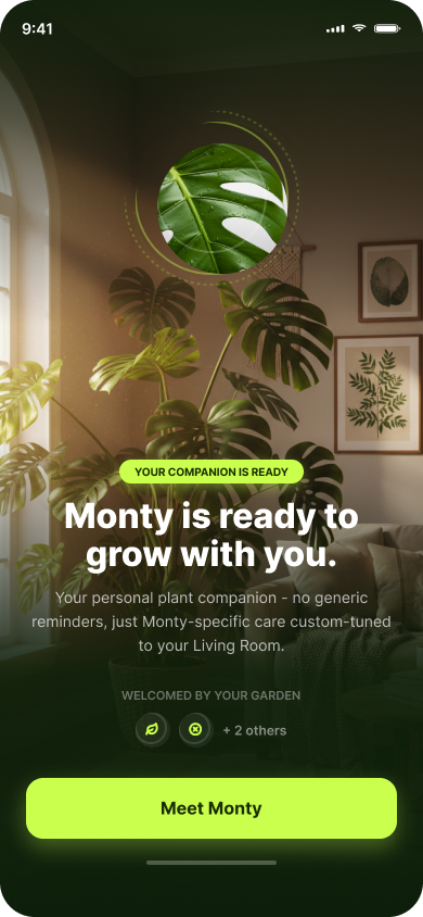 Plant & Botanical Shop — onboarding — 11 Companion Reveal