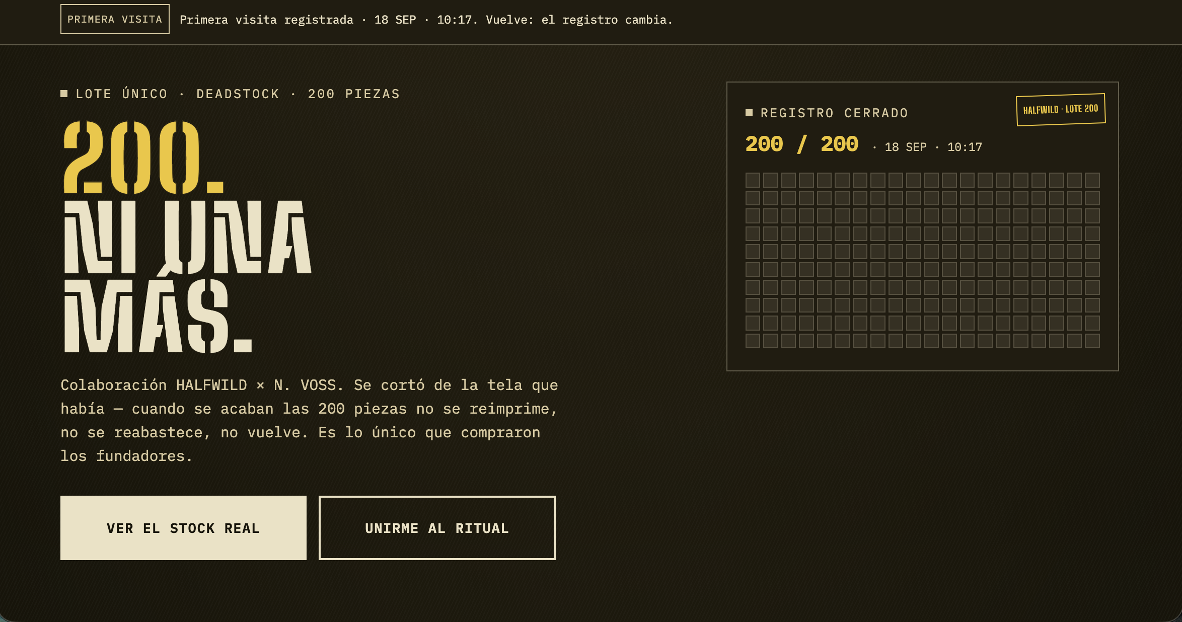 UX case study: drop page redesign for a sustainable streetwear brand, by andres