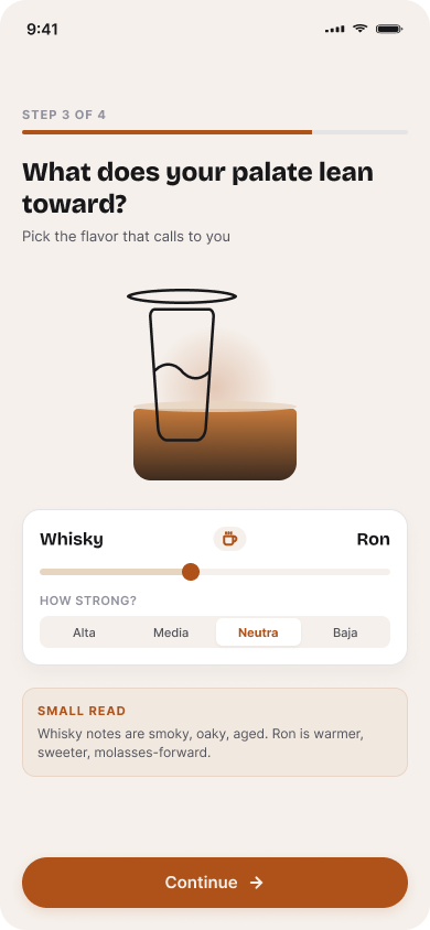 Specialty Coffee Subscription — onboarding — screen 5 flavor 3