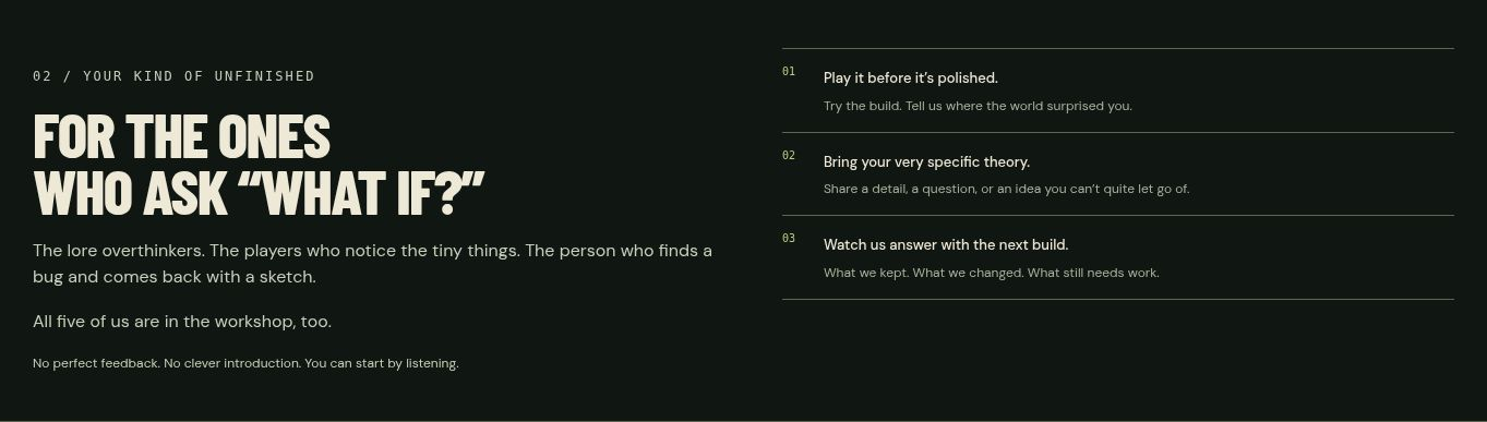 Indie Game Studio — signup flow