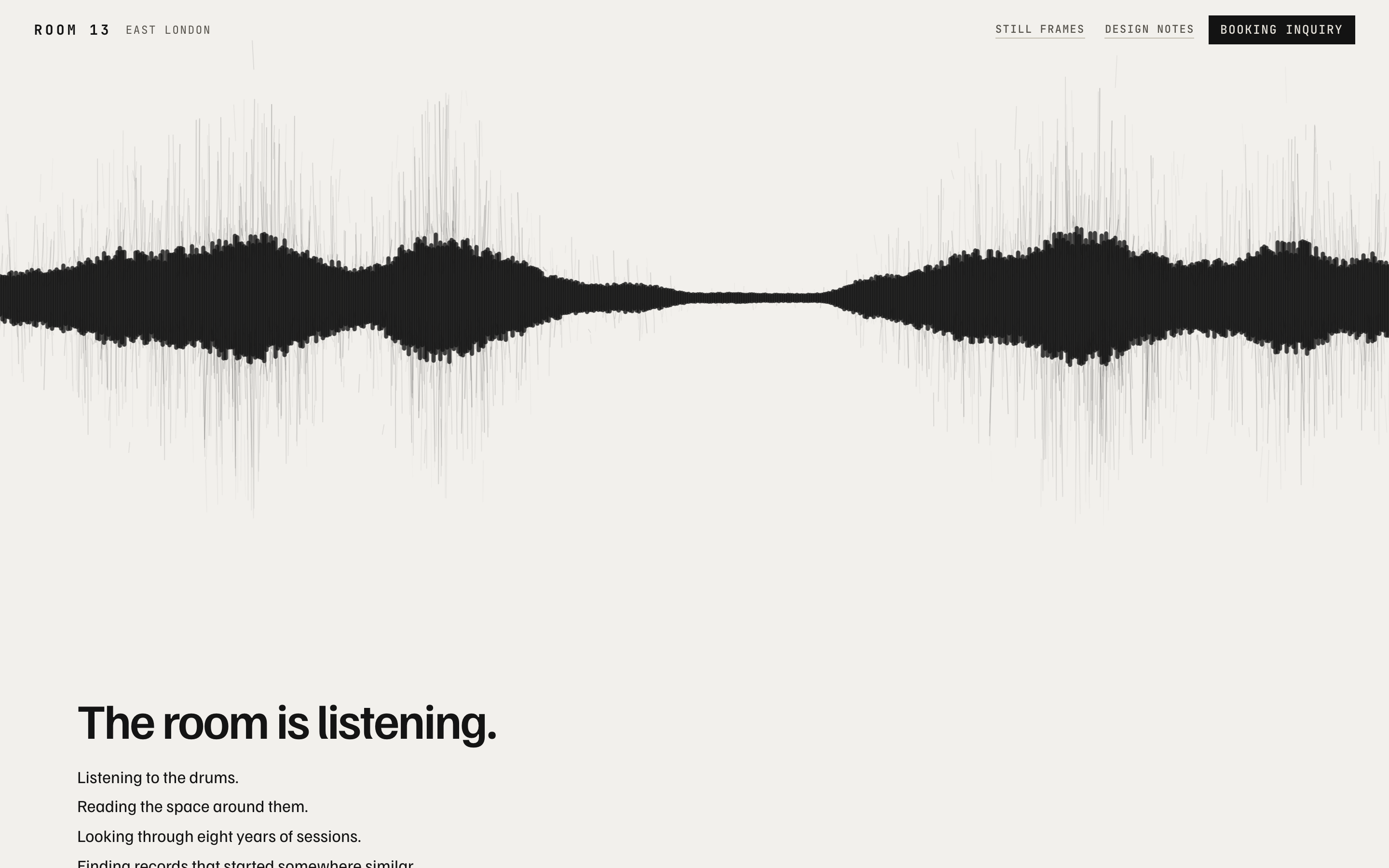 Boutique Recording Studio — booking page