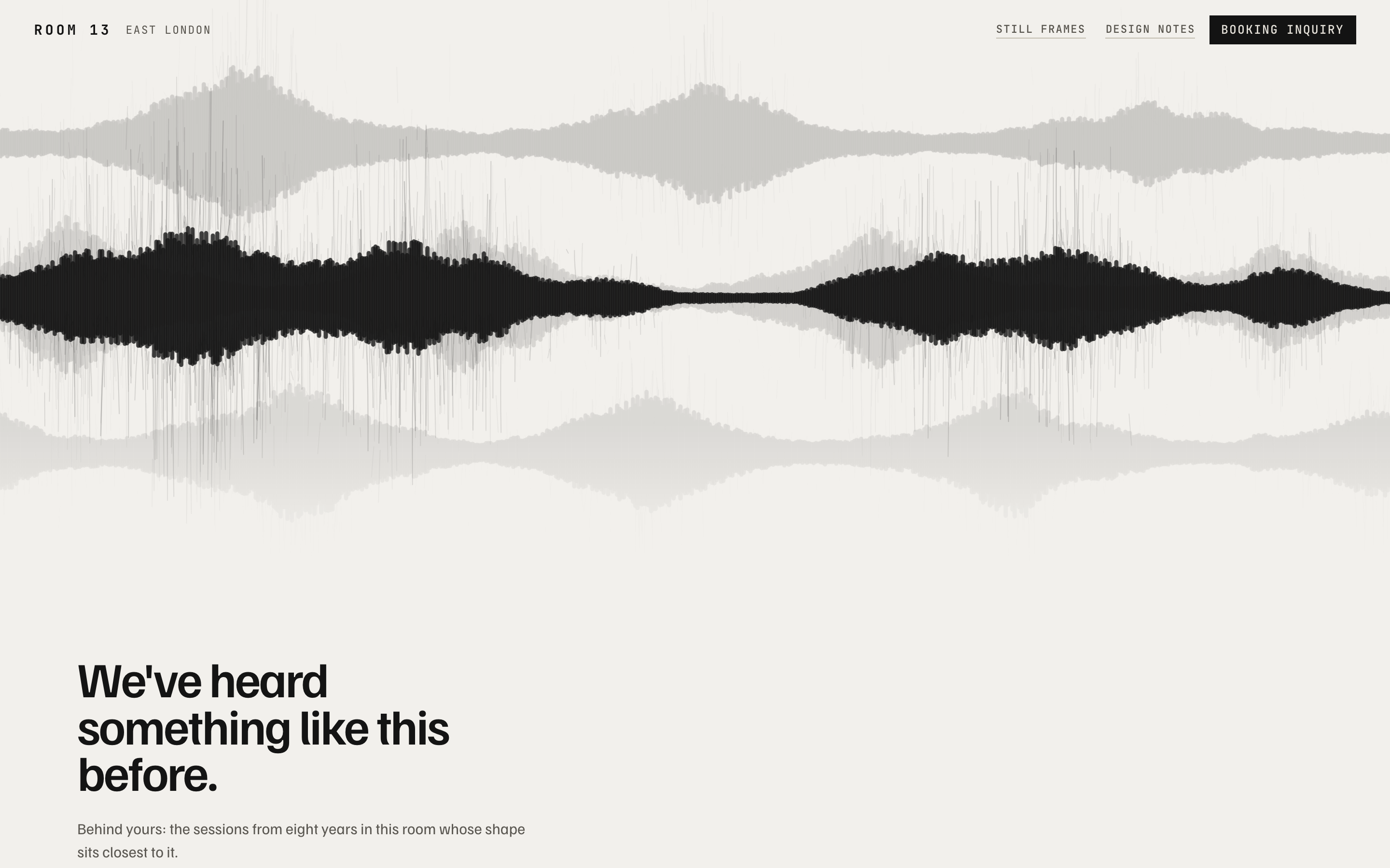 Boutique Recording Studio — booking page