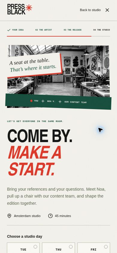 Independent Print Studio — service page