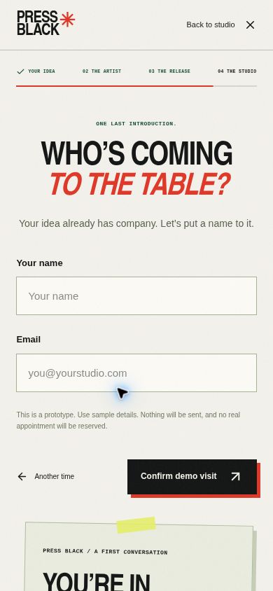 Independent Print Studio — service page