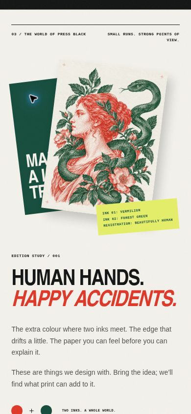 Independent Print Studio — service page