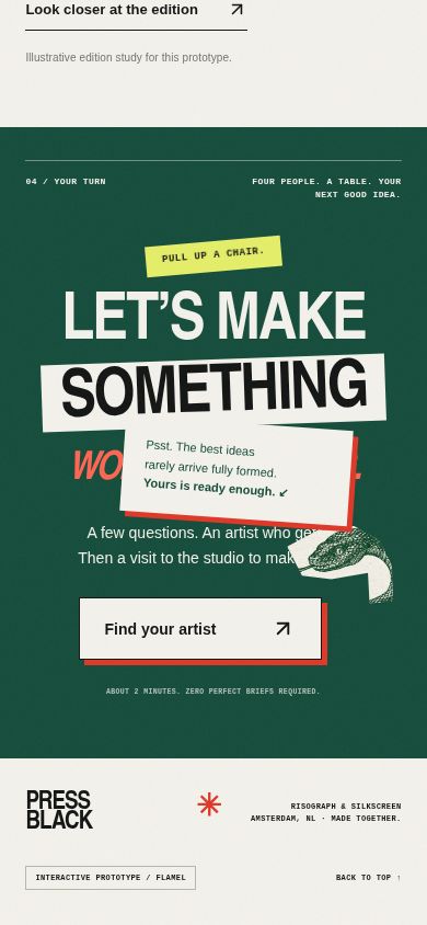 Independent Print Studio — service page