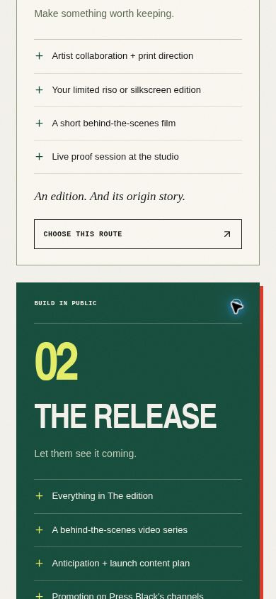 Independent Print Studio — service page